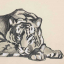Gaston SUISSE (1896-1988) - Tigre couché, 1923.